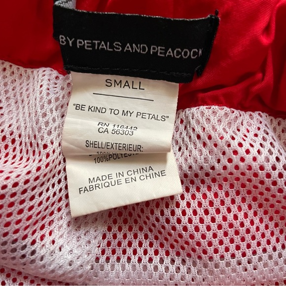 Petals & Peacocks, Be Kind to My Petals Red Nylon Rose Side Print Joggers - Picture 5 of 7